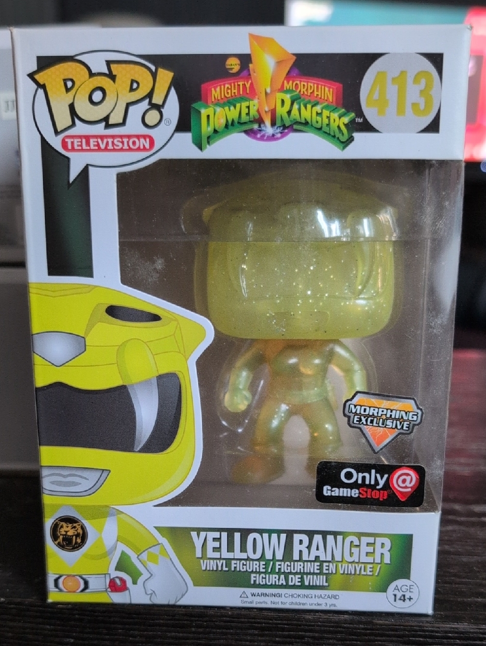 Funko Yellow Ranger Glitter Gold Vinyl Figure - Yellow/Gold
